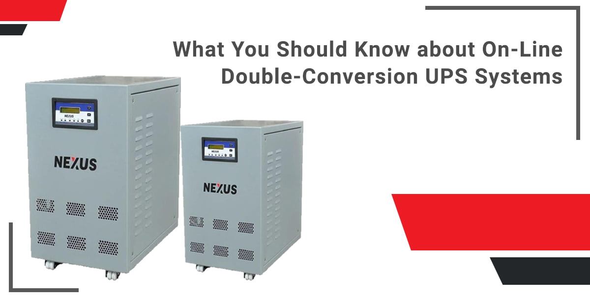 What is an online double conversion UPS system?